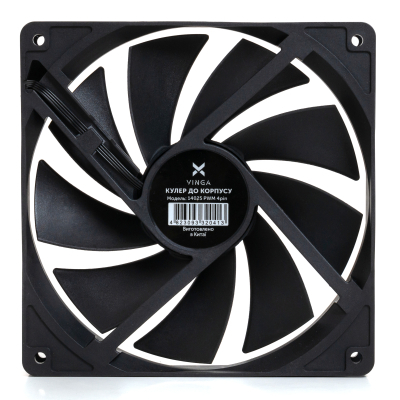 Вентилятор для охолаждения корпусной Vinga 14025 140*140*25мм, 4-pin PWM (14025)