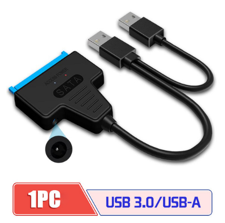 Кабель-перехідник USB 3.0 - 2,5", 3,5"/SDD, HDD + вхід для додаткового живлення 12V (4B2-03C1-01)