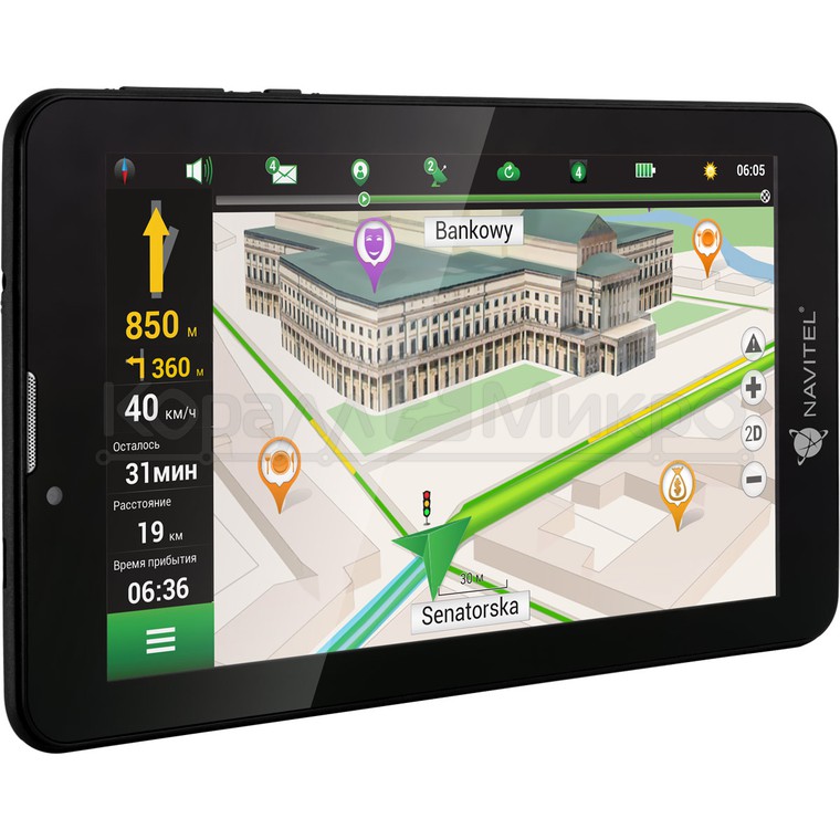 GPS навигатор 7" Navitel T700 3G NAVI, Quad-core(1.3 GHZ) . 1GB , 16GB, Android 7.0 , 3G 