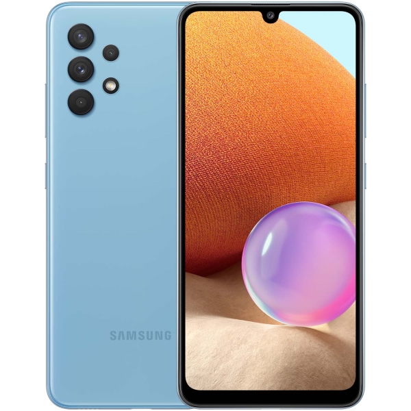 Мобильный телефон Samsung Galaxy A32 (SM-A326B/DS) Blue, 6.4", Helio G80 (2.0 ГГц), 6ГБ, 128 ГБ, 2 Sim