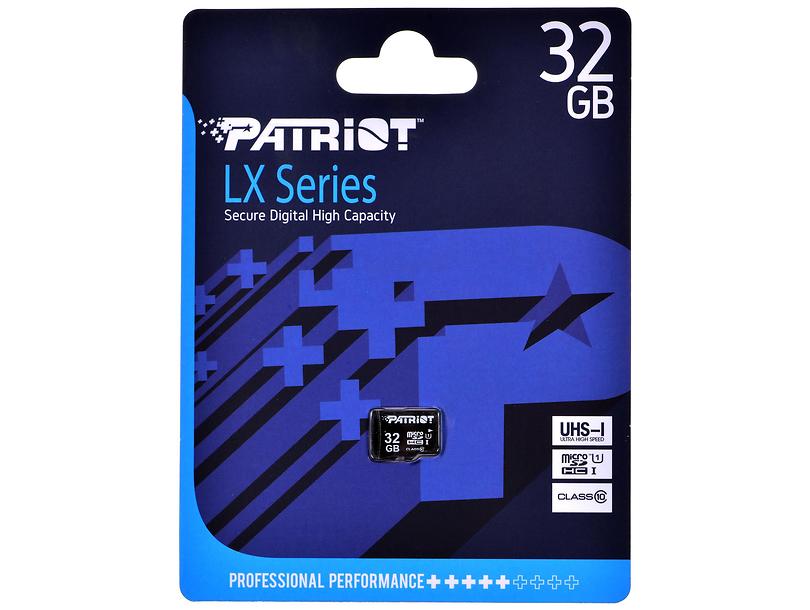 Флеш память MicroSD 32GB Patriot LX UHS-I (Class 10) (PSF32GMDC10)