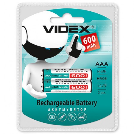 Аккумулятор AAA 600mAh Videx (1 шт.)