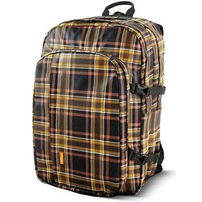 Рюкзак для ноутбука 15.6" LogicFox LF-10900B кожзам, бежевая шотландка, размер: 330х480х210 (2458)