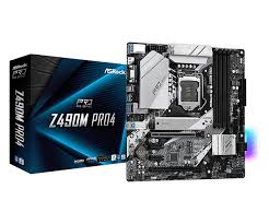 Материнская плата AsRock Z490M Pro4 (s1200, Intel Z490, PCI-Ex16)