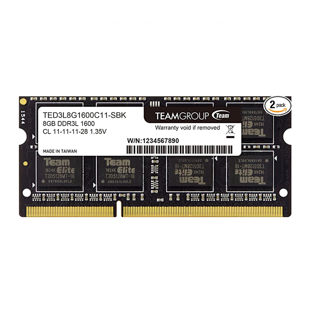 Модуль пам'яті SoDDR III 8GB 1600 MHz Team 1,35V (TED3L8G1600C11-SBK)