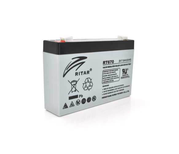 Акумулятор для ДБЖ RITAR RT670 6-7,0 (6V/7,0A/h), (151х34х94мм), Gray