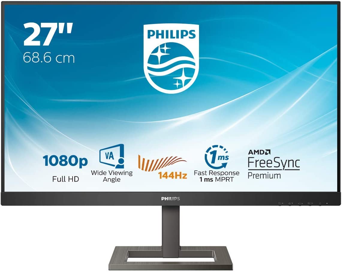 27" Монітор Philips 272E1GAEZ/00, (VA, 144Hz, HDMI, DP), Black
