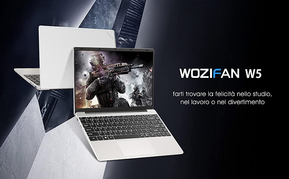 Ноутбук WOZIFAN W5, 14.0" FHD, Intel Celeron N4020 (2.6 GHz), RAM 6GB, SSD 64GB, Intel UHD