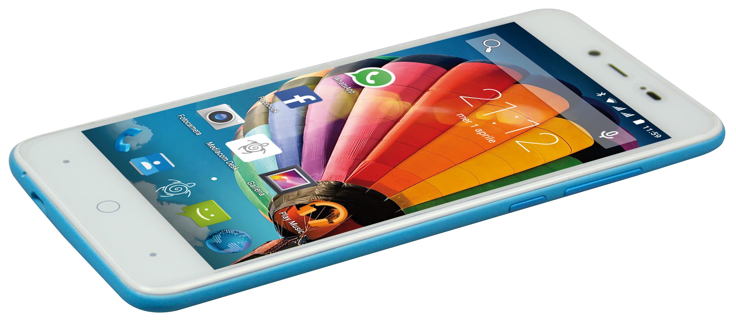 Мобильный телефон Mediacom G515, 5", Mediatek MT6580 (1.3 ГГц), 1 ГБ, 8 ГБ, Blue