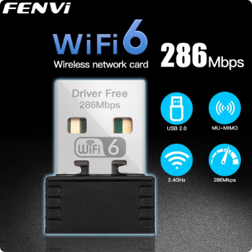 Обладнання Wi-Fi Adapter Fenvi 286 Мбіт/с AX286 Wi-Fi 6, USB