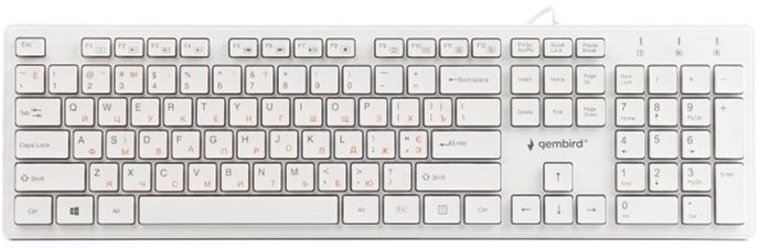 Клавіатура Gembird KB-MCH-03-W-UA , USB, White