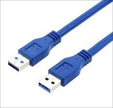 Кабель USB 3.0 Type-A to USB 3.0 Type-A (тато-тато), 0,5 m, синій