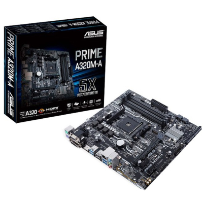 Материнська плата Asus Prime A320M-A (sAM4, AMD A320, 4x DDR4, 1x PCI-Ex16, 1x M.2)