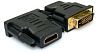 Перехідник HDMI M - DVI F 24pin + 5pin (YT-A-HDMI(F)/DVI(M)-B)