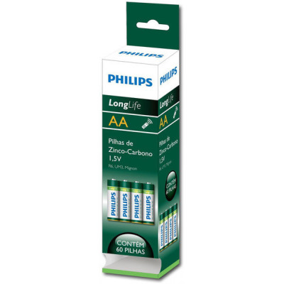 Батарейка AAA Philips R03/4-Shrink (LongLife) (1шт.)