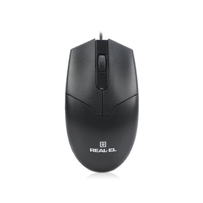 Мишка REAL-EL RM-208, Black, USB (EL123200030)