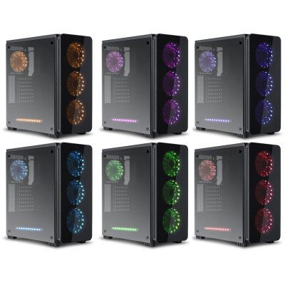 Корпус Vinga Hydra RGB, ATX, Black