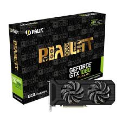Відеоадаптер GTX1080 8196Mb GDDR5 256bit Palit Dual OC (NEB1080U15P2-1045D) (1873/8500) (DVI, HDMI, 3 x DisplayPort), (After Mining)