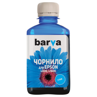 Чорнило Barva Epson L800/L810/L850/L1800 180г CYAN (L800-411) (T6732)