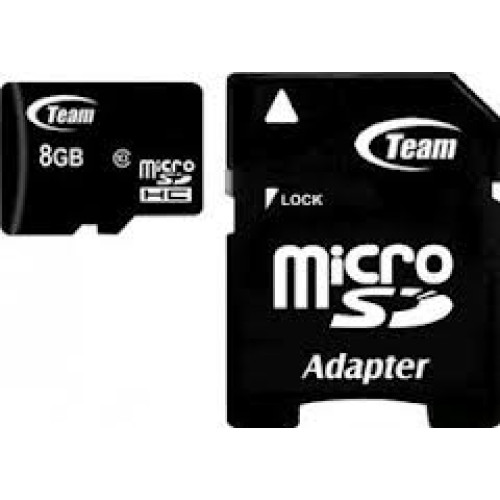 Флеш память MicroSD 8GB Team +SD (Class 10)