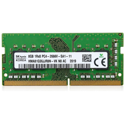 Модуль пам'яті SoDDR 4 8GB 2666 MHz 1.2v Hynix (HMA81GS6JJR8N-VK)