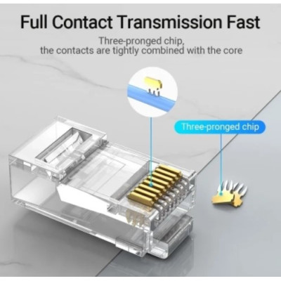 Конектор RJ45 UTP Cat.6 Modular 10 шт. Vention (IDDR0-10)