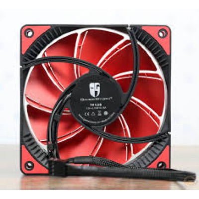 Вентилятор для охолаждения корпусной Deepcool GAMER STORM TF120 RED, 120x120x26мм, FDB, 500±200 -1800±10%об/мин, 17.6-31.3дБ