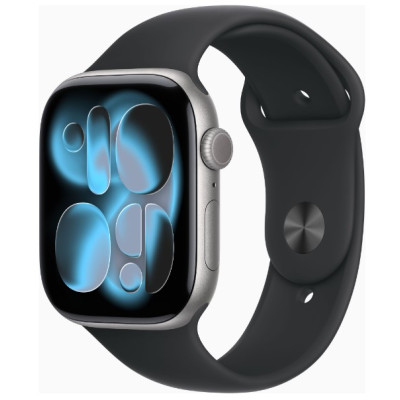 Смарт-часы Apple Watch Series 11 GPS 46mm Space Grey Alu. Case w. Black S. Band - M/L (MEV44)