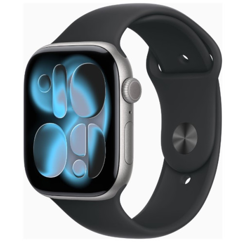 Смарт-часы Apple Watch Series 11 GPS 46mm Space Grey Alu. Case w. Black S. Band - M/L (MEV44)