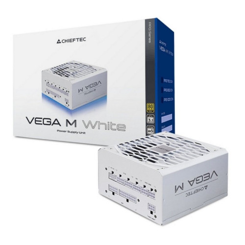 Блок живлення 750W Chieftec VEGA M WHITE 80+Gold, 12VHPW connector, модульні кабелі (PPG-750-CW) 