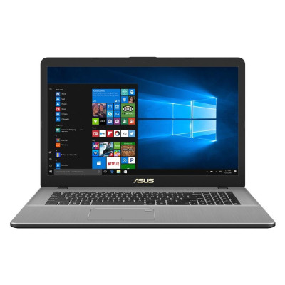 Ноутбук Asus VivoBook PRO N705U (N705UD-GC001T), 17.3" (1920x1080) FHD, Intel Core i7-7500U (2.7 - 3.5 ГГц), RAM 8 GB DDR4, HDD 1 TB, Nvidia GeForce GTX 1050 2GB, Без ОД, LAN, Wi-Fi, Bluetooth, веб-камера, Windows 10