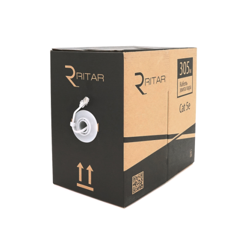 Кабель UTP CAT 5E 305m. (бухта), 4*2*0.5, ССА, для внутрішніх робіт, Grey Ritar (5056)