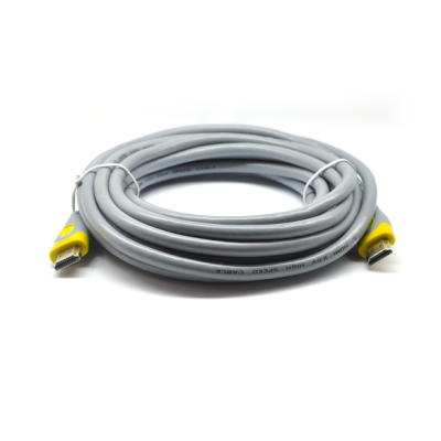 Кабель для монітора HDMI - HDMI, 3 м V-Link V 2.0,high speed , круглий Grey/Yellow (YT-HDMI(M)/(M)HSV2.0-3.0m)