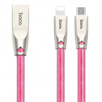 Кабель USB 2 Micro 5PM 1.2 m Hoco Zinc Alloy U9