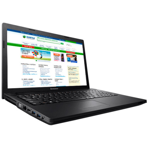 Ноутбук Lenovo IdeaPad G500G (59-382181) 15.6 "(1366x768) HD LED, глянцевий, Intel Pentium B960 (2.2 ГГц), RAM 4 ГБ, HDD 500 ГБ, AMD Radeon HD 8570M, 1 ГБ, DVD + /-RW, LAN, Wi-Fi, Bluetooth, веб-камера, DOS, 2.6 кг, чорний
