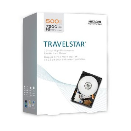 HDD Mobile 2,5'' 500GB Hitachi 7200rpm, 32 MB, SATA III, Travelsta (HTS725050A7E630) 