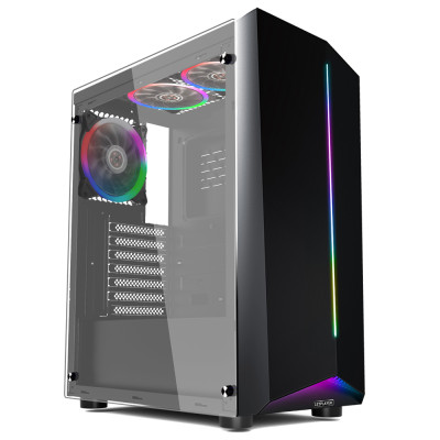 Корпус 1stPlayer R6-A-R1 Color LED Black без БЖ