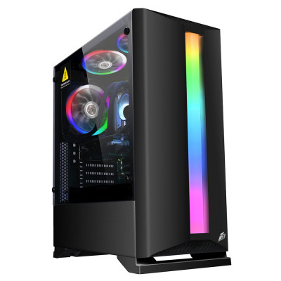 Корпус 1stPlayer Rainbow R6-R1 Color LED Black без БЖ