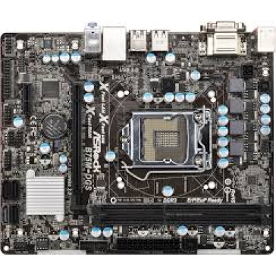 Материнська плата ASRock B75M-GL R2.0/BULK (LGA1155/ B75, 2*DDR3, Glan, 5.1ch, 6xSATAII, 1xSATAIII, mATX)