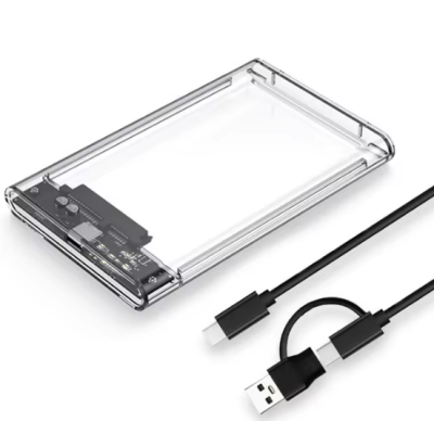 Кишеня для HDD2.5 Sata OFCCOM Type-C, прозорий 