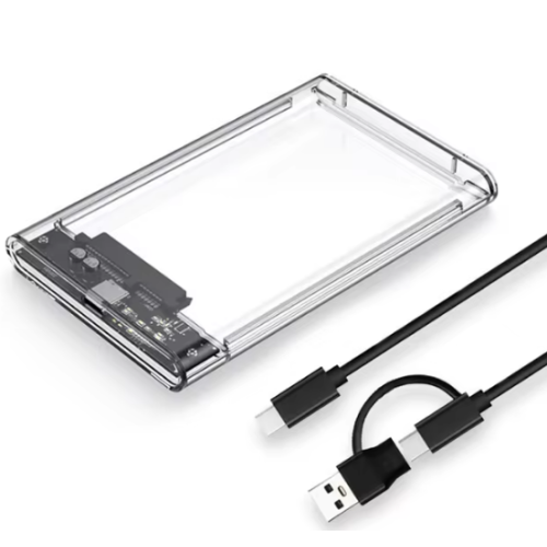 Кишеня для HDD2.5 Sata OFCCOM Type-C, прозорий 