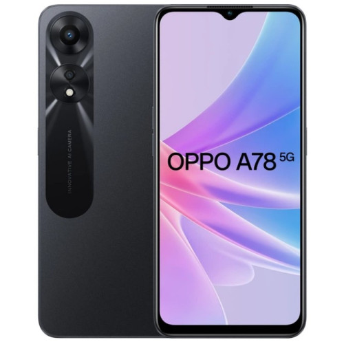 Мобільний телефон OPPO A78 5G Glowing Black, 6.5", MediaTek Dimensity 700 (2.2 ГГц), 8 ГБ, 128 ГБ, 2 Sim