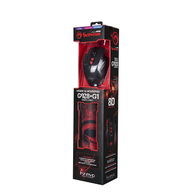 Мишка Marvo G928+G1 BK, USB, + килимком