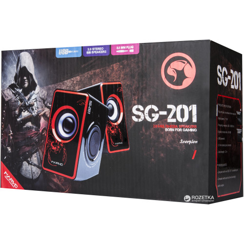 Колонки Marvo 2.0 SG-201 RD, USB, 6W