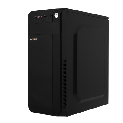 Корпус LogicPower LP 2007-400W ATX/ MATX, 24+4Pin, 2xSATA, 2 molex, 80 mm fan, USBx2, AUDIO In/ Out, Full BLACK
