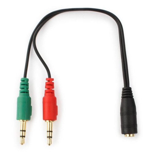 Перехідник 3,5 мм jack 4 пін - 2 х 3.5мм jack Cablexpert (CCA-418)