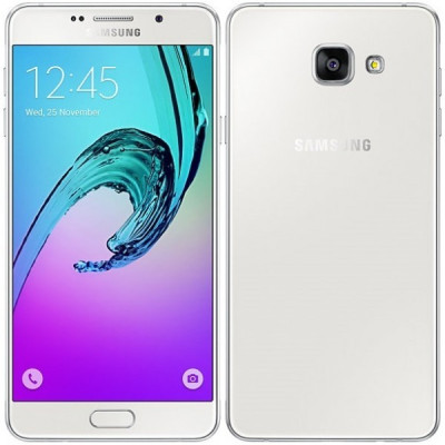Мобильный телефон Samsung Galaxy A5 2016, White, 5.2", Super AMOLED, (1920x1080), Восьмиядерный Samsung Exynos 7 (1.6 ГГц), RAM 2 ГБ, 16 ГБ встроенной памяти + microSD,SDHC (до 128 ГБ), основная камера: 13 Мп, фронтальная камера: 5 Мп, 3G, LTE, GPS, 