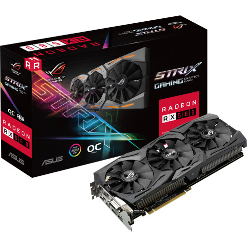 Вдеоадаптер ATI Radeon RX 580 8192MB GDDR5 (256Bit) Asus ROG STRIX (ROG-STRIX-RX580-O8G-GAMIG) (1360/8000) (DVI, 2 x HDMI, 2 x DisplayPort), (Нова, без коробки)