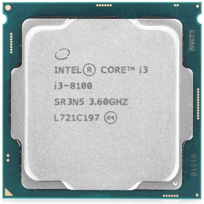 Процесор Intel Core i3-8100, (3.6GHz, 6MB, s1151) (CM8068403377308) Tray