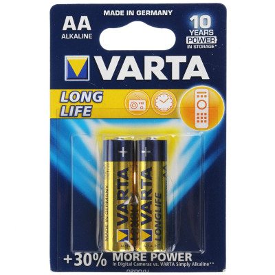 Батарейка AA Varta LR6/4-BL (LongLife) (1шт.) (4106)
